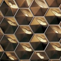 Hedron 5" x 4" Wall Tile in Metallic
