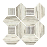 Zebrino Floor and Wall Mosaic in Classico & Bluette