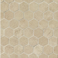 Marfil 2" x 2" Floor and Wall Mosaic in Crema