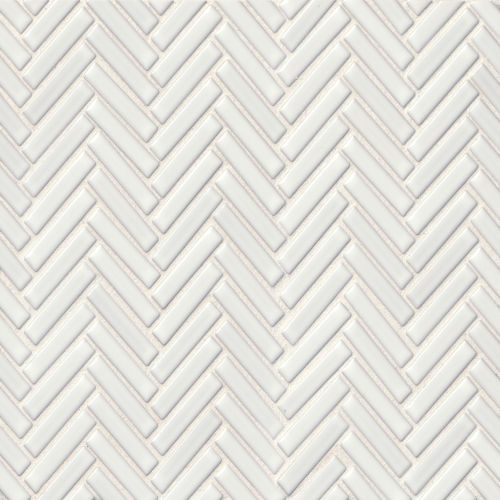 90 1/2" x 2" Floor and Wall Mosaic in White