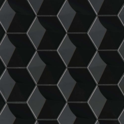 Hedron 4" x 5" Wall Tile in Black