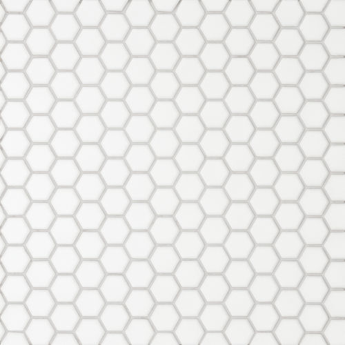 Le Cafe 1" x 1" Floor and Wall Mosaic in White
