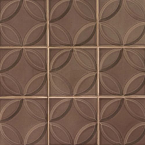 Provincetown 6" x 6" x 7/16" Decorative Tile in Brewster Brown