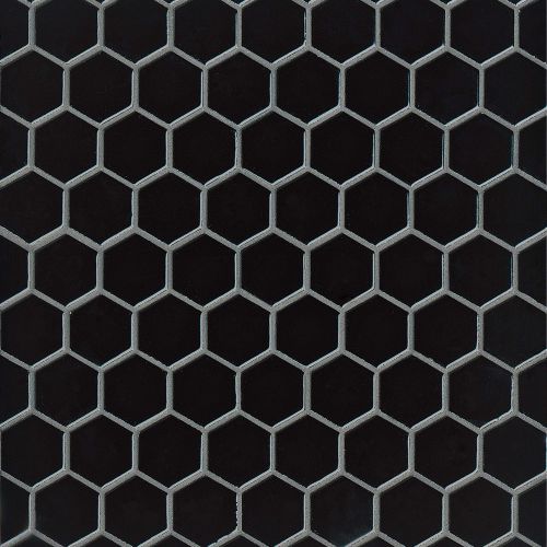 Provincetown 1-11/16" x 1-1/2" Floor and Wall Mosaic in Fleet Black