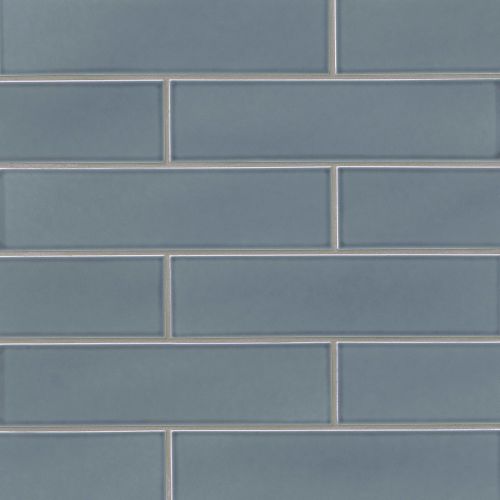Provincetown 4" x 16" x 3/8" Floor and Wall Tile in Harbor Blue