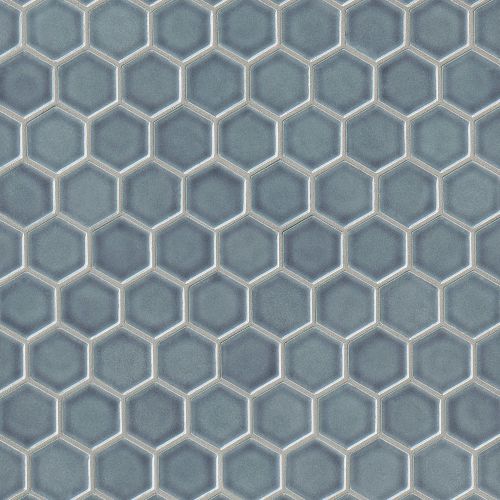 Provincetown 1-11/16" x 1-1/2" Floor and Wall Mosaic in Harbor Blue