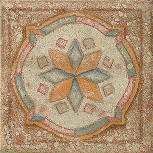 Cotto Nature 3" x 3" x 3/8" Trim in Decos- Hand Painted