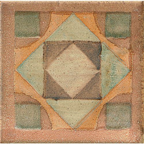 Cotto Nature 3" x 3" Trim in Decos- Hand Painted