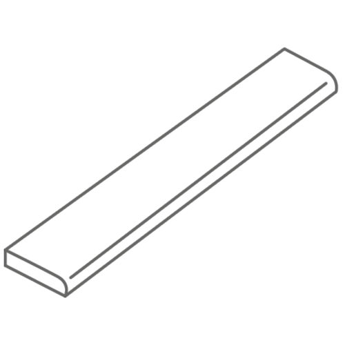 Adamas 4" x 12" x 3/8" Trim in Albus