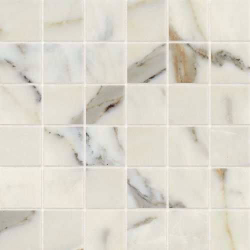 Classic 2.0 2" x 2" Floor & Wall Mosaic in Calacatta Oro