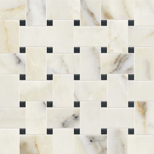 Classic 2.0 2" x 2" Floor & Wall Mosaic in Calacatta Oro