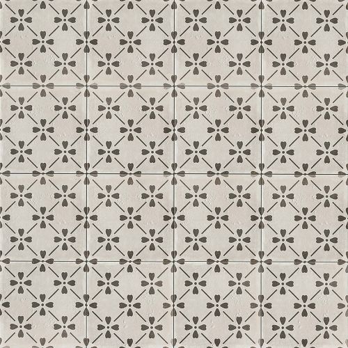 Palazzo 12" x 12" Decorative Tile in Castle Graphite Bloom