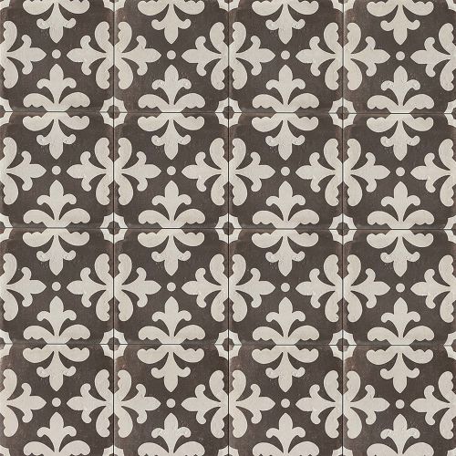 Palazzo 12" x 12" Decorative Tile in Castle Graphite Florentina
