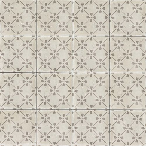 Palazzo 12" x 12" Decorative Tile in Vintage Grey Bloom