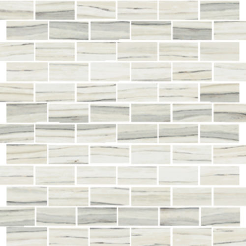 Zebrino 1" x 2" Floor & Wall Mosaic in Calacatta