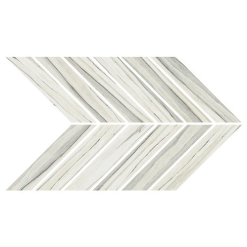 Zebrino Floor and Wall Mosaic in Calacatta