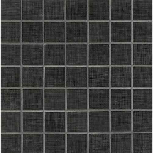 Linen 1-1/2" x 1-1/2" Floor & Wall Mosaic in Ebony