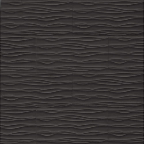 Wave 12" x 24" x 3/8" Wall Tile in Black