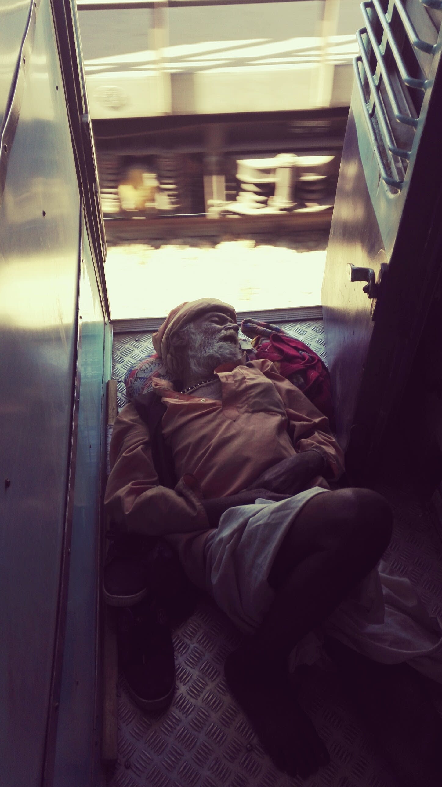 personne dans le train en inde