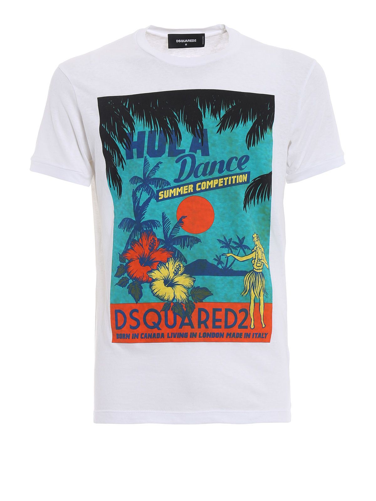 dsquared2 <strong>hula<\/strong> dance print t-shirt