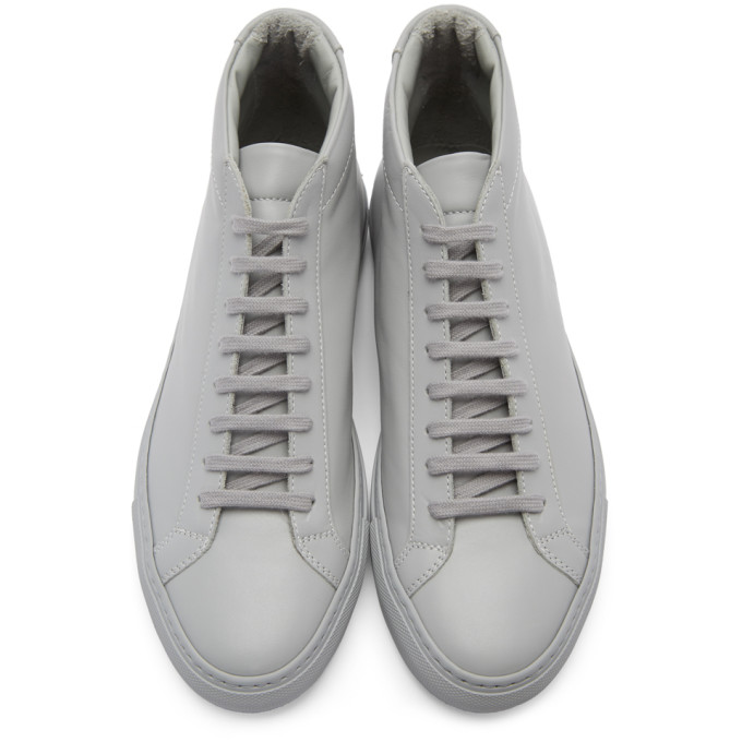 common projects - grey original achilles mid sneakers