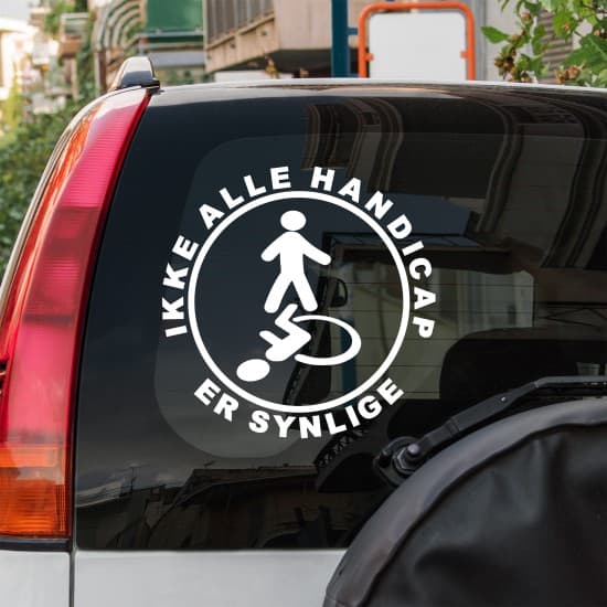 Ikke alle handicap er synlige - sticker Ikke alle handicap er synlige - sticker