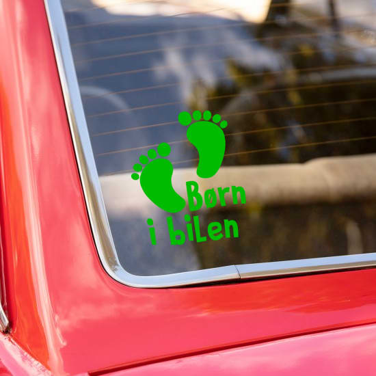 strygestof af høj kvalitet, Baby on board / børn i bilen - klistermærke Baby on board / børn i bilen - klistermærke