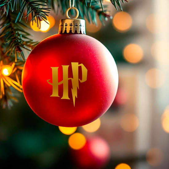 strygestof af høj kvalitet, Harry potter logo klistermærke til julekugle Harry potter logo klistermærke til julekugle