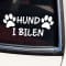 strygestof af høj kvalitet, Hund i bilen klistermærke #2 Hund i bilen klistermærke #2