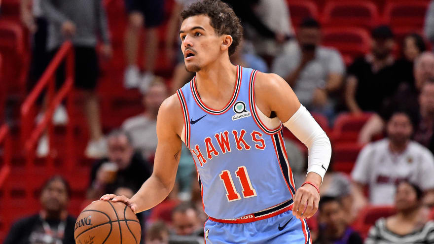 trae young blue hawks jersey