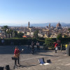 A student studying abroad with CET Florence