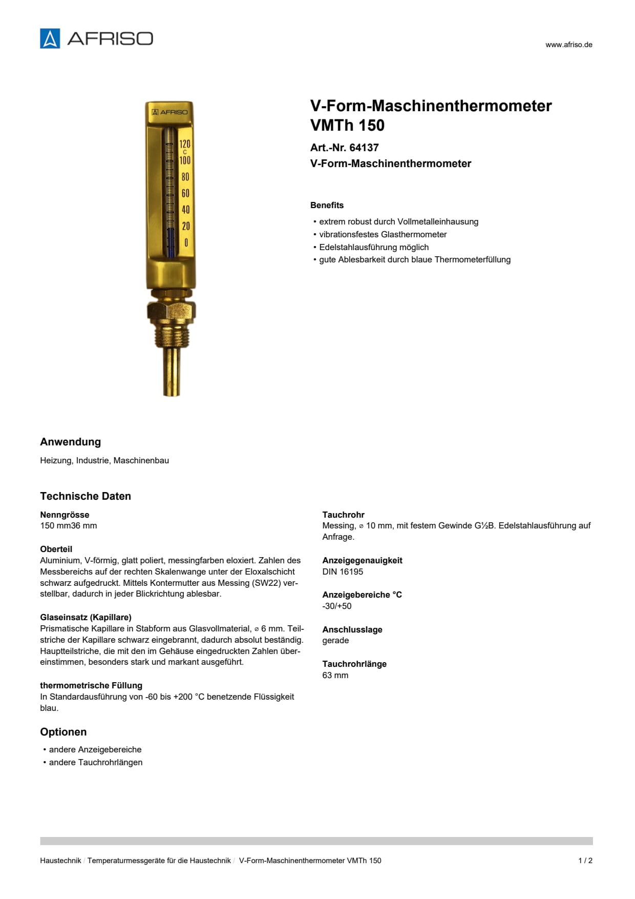 AFRISO_V-FORM-MASCHINENTHERMOMETER-VMTH-150-V-FORM-MASCHINENTHERMOMETER_64137_DEU_CHE.PDF