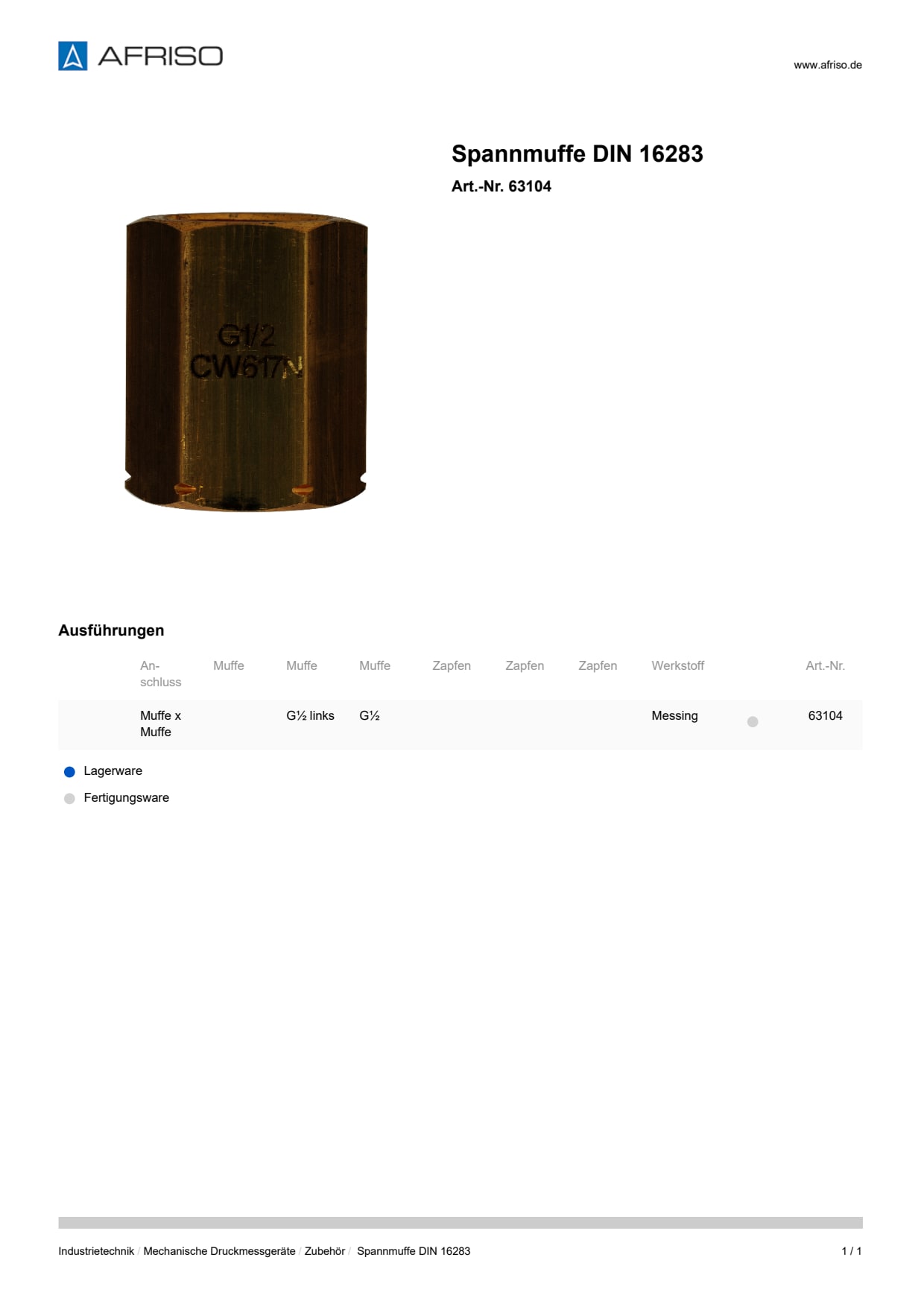 AFRISO_SPANNMUFFE-DIN-16283_63104_DEU_CHE.PDF