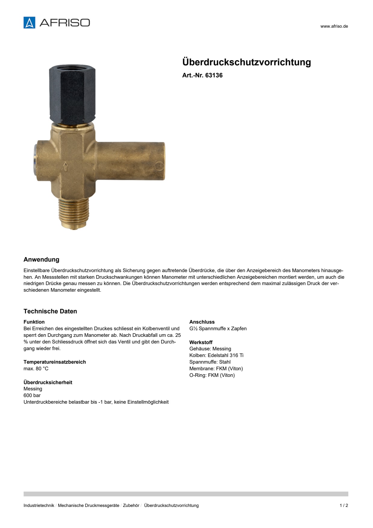 AFRISO_UEBERDRUCKSCHUTZVORRICHTUNG_63136_DEU_CHE.PDF