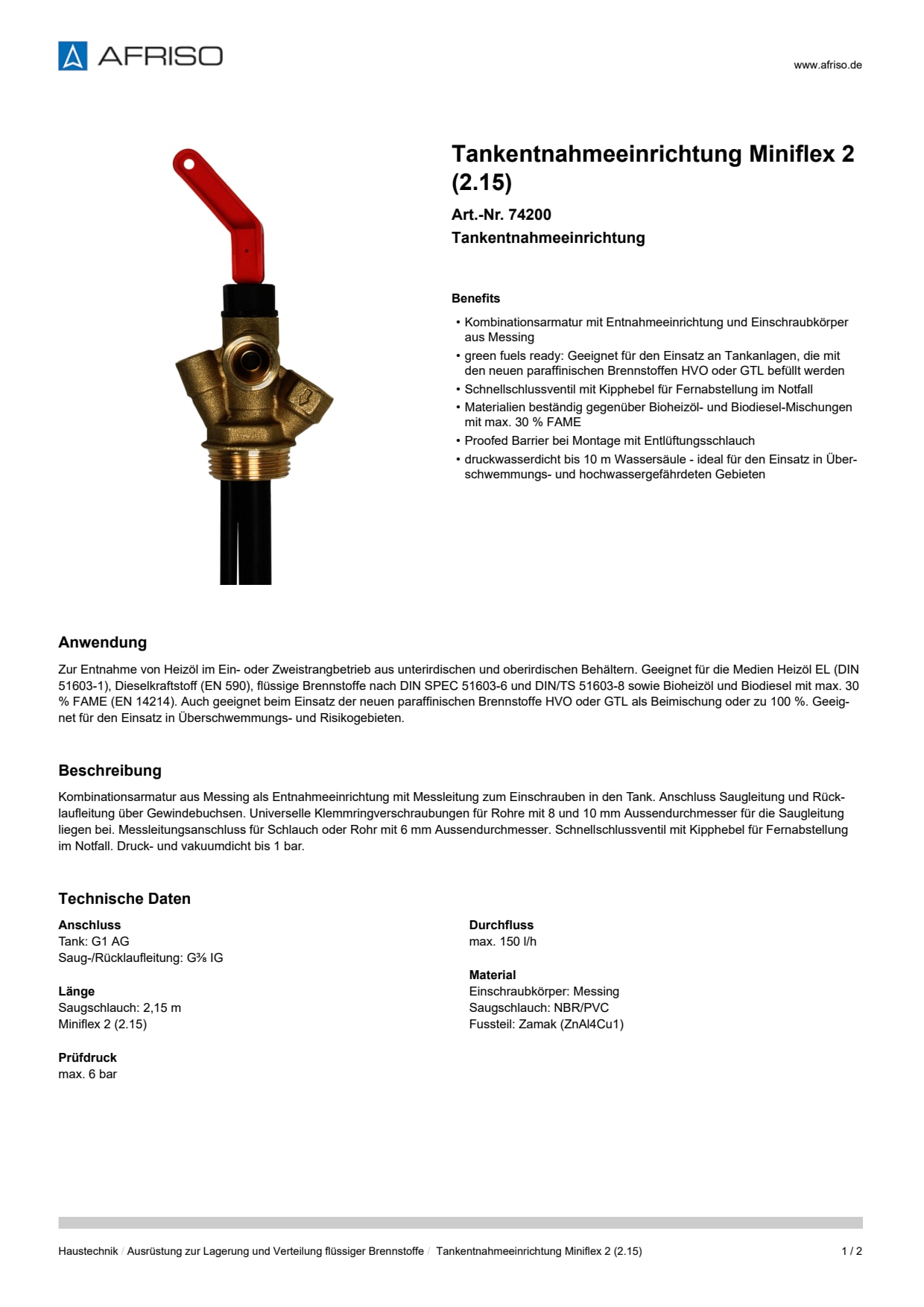 AFRISO_TANKENTNAHMEEINRICHTUNG-MINIFLEX-2--2-15--TANKENTNAHMEEINRICHTUNG_74200_DEU_CHE.PDF