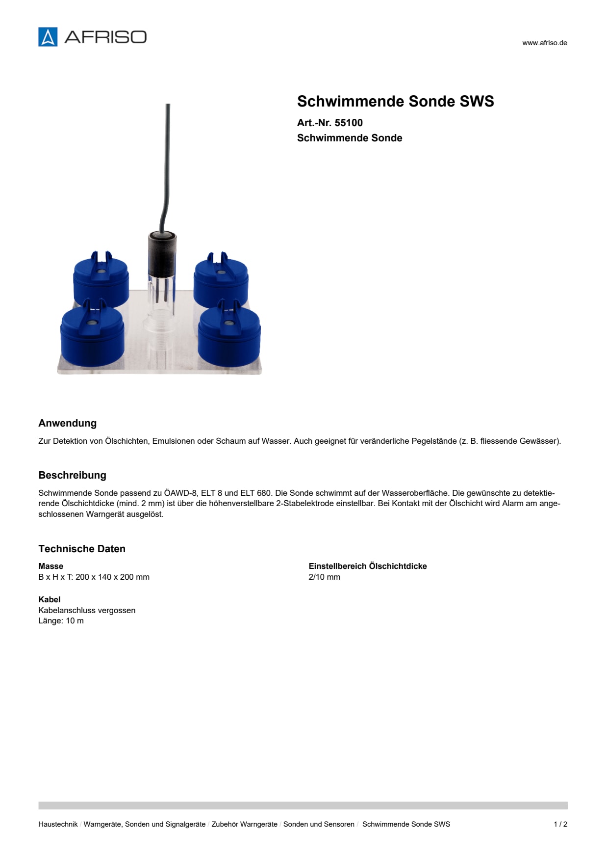 AFRISO_SCHWIMMENDE-SONDE-SWS-SCHWIMMENDE-SONDE_55100_DEU_CHE.PDF