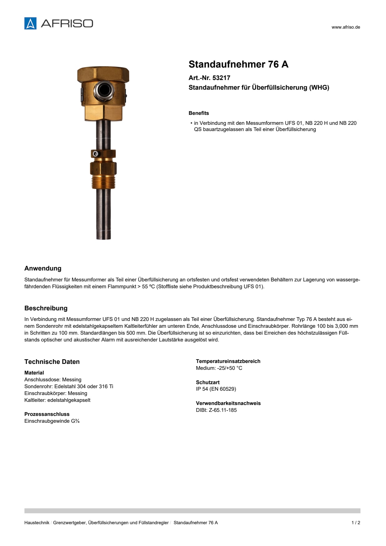 AFRISO_STANDAUFNEHMER-76-A-STANDAUFNEHMER-FUER-UEBERFUELLSICHERUNG--WHG-_53217_DEU_CHE.PDF