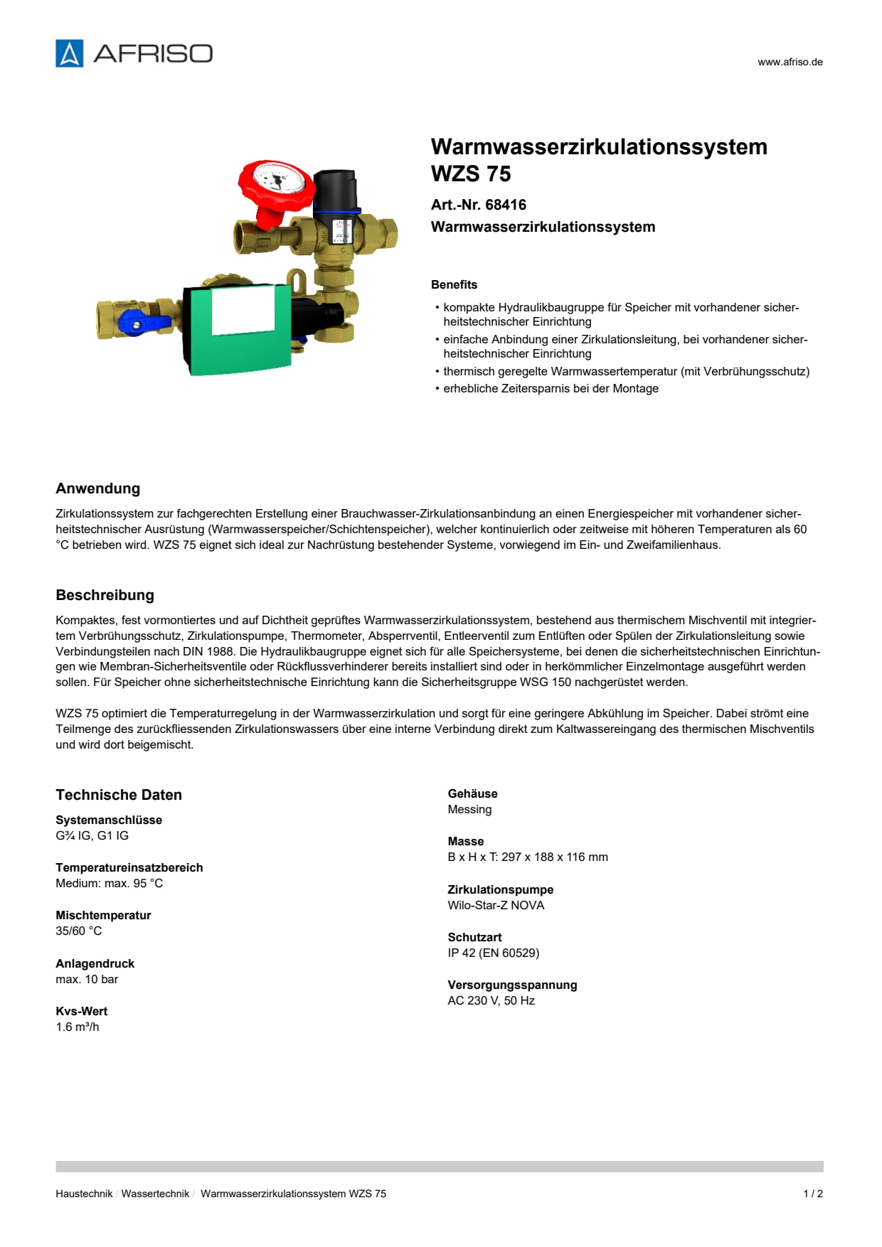 AFRISO_WARMWASSERZIRKULATIONSSYSTEM-WZS-75-WARMWASSERZIRKULATIONSSYSTEM_68416_DEU_CHE.PDF