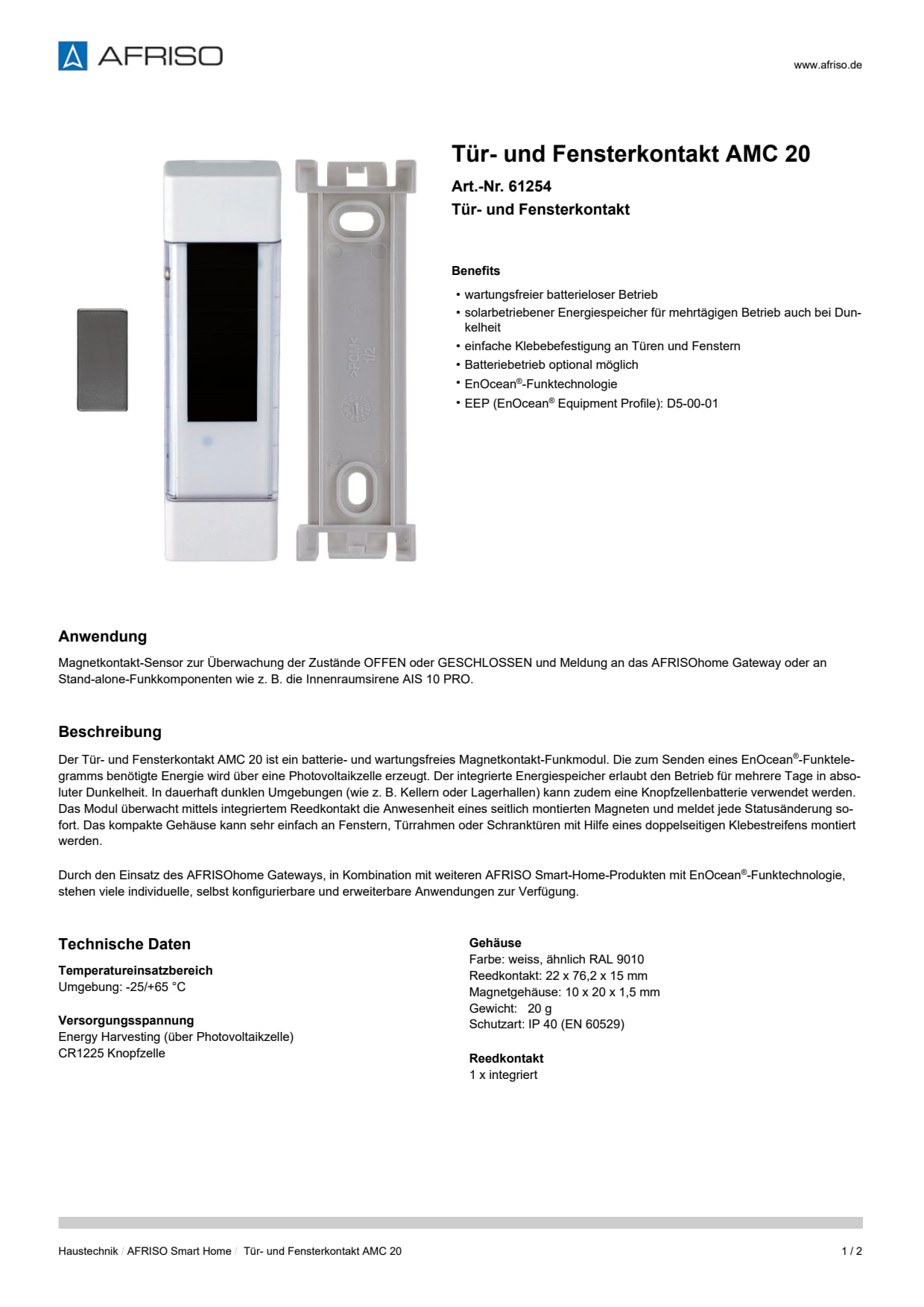 AFRISO_TUER--UND-FENSTERKONTAKT-AMC-20-TUER--UND-FENSTERKONTAKT_61254_DEU_CHE.PDF