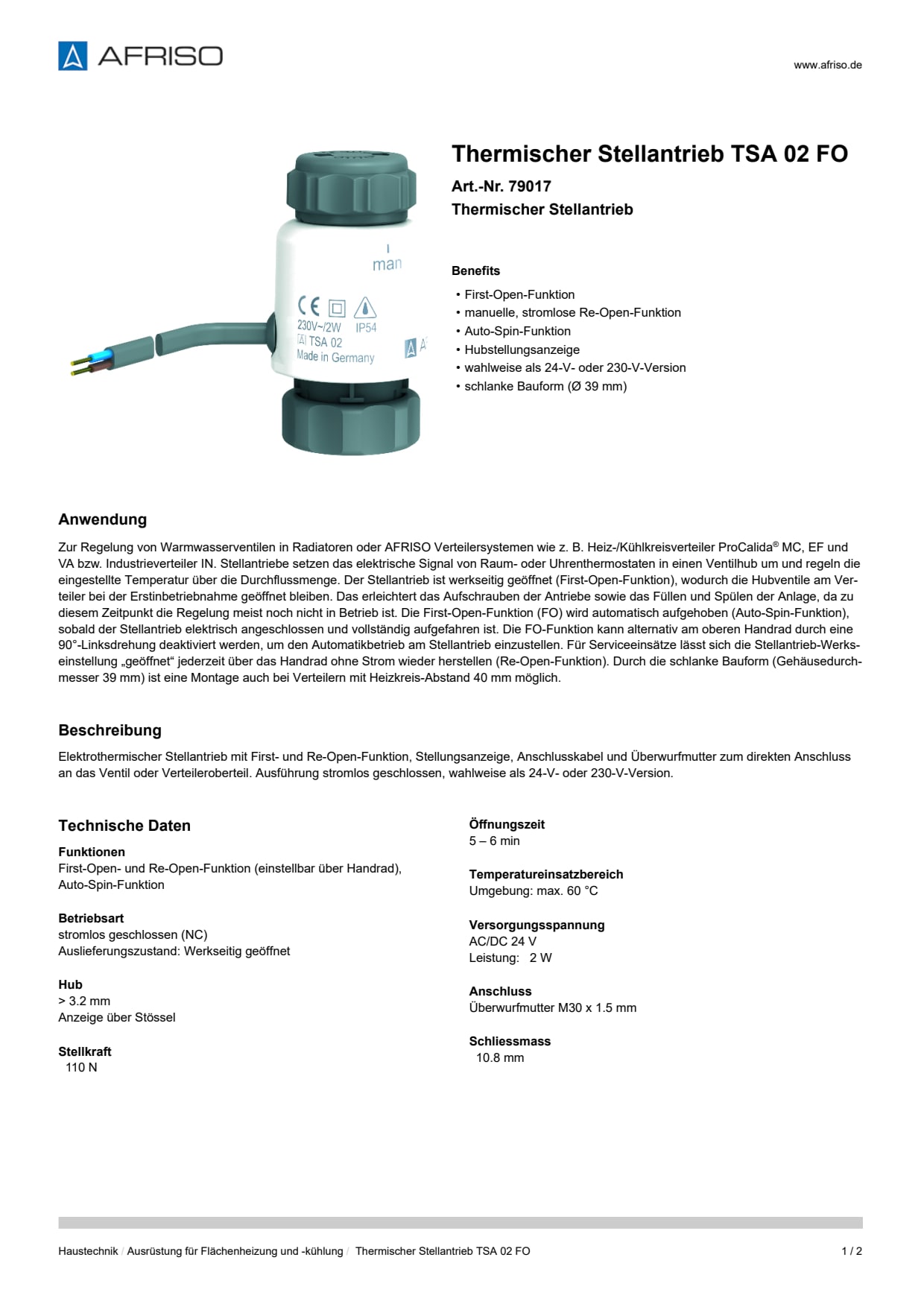 AFRISO_THERMISCHER-STELLANTRIEB-TSA-02-FO-THERMISCHER-STELLANTRIEB_79017_DEU_CHE.PDF