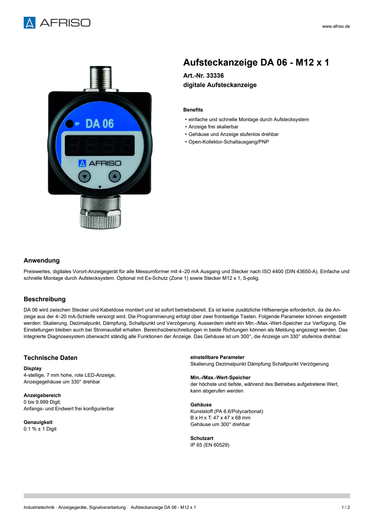 AFRISO_AUFSTECKANZEIGE-DA-06---M12-X-1-DIGITALE-AUFSTECKANZEIGE_33336_DEU_CHE.PDF