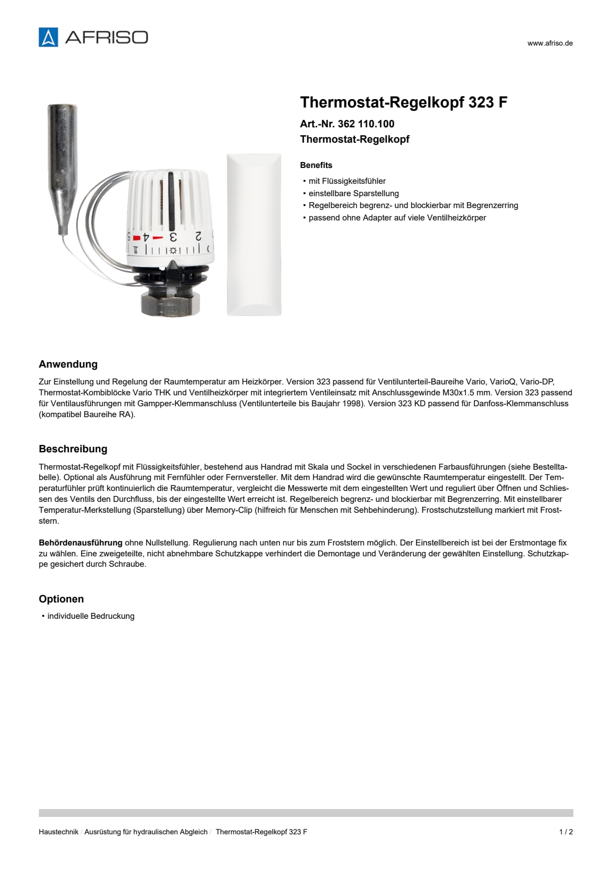 AFRISO_DATENBLATT_THERMOSTAT-REGELKOPF_323-F_362-110-100_DEU_CHE.PDF