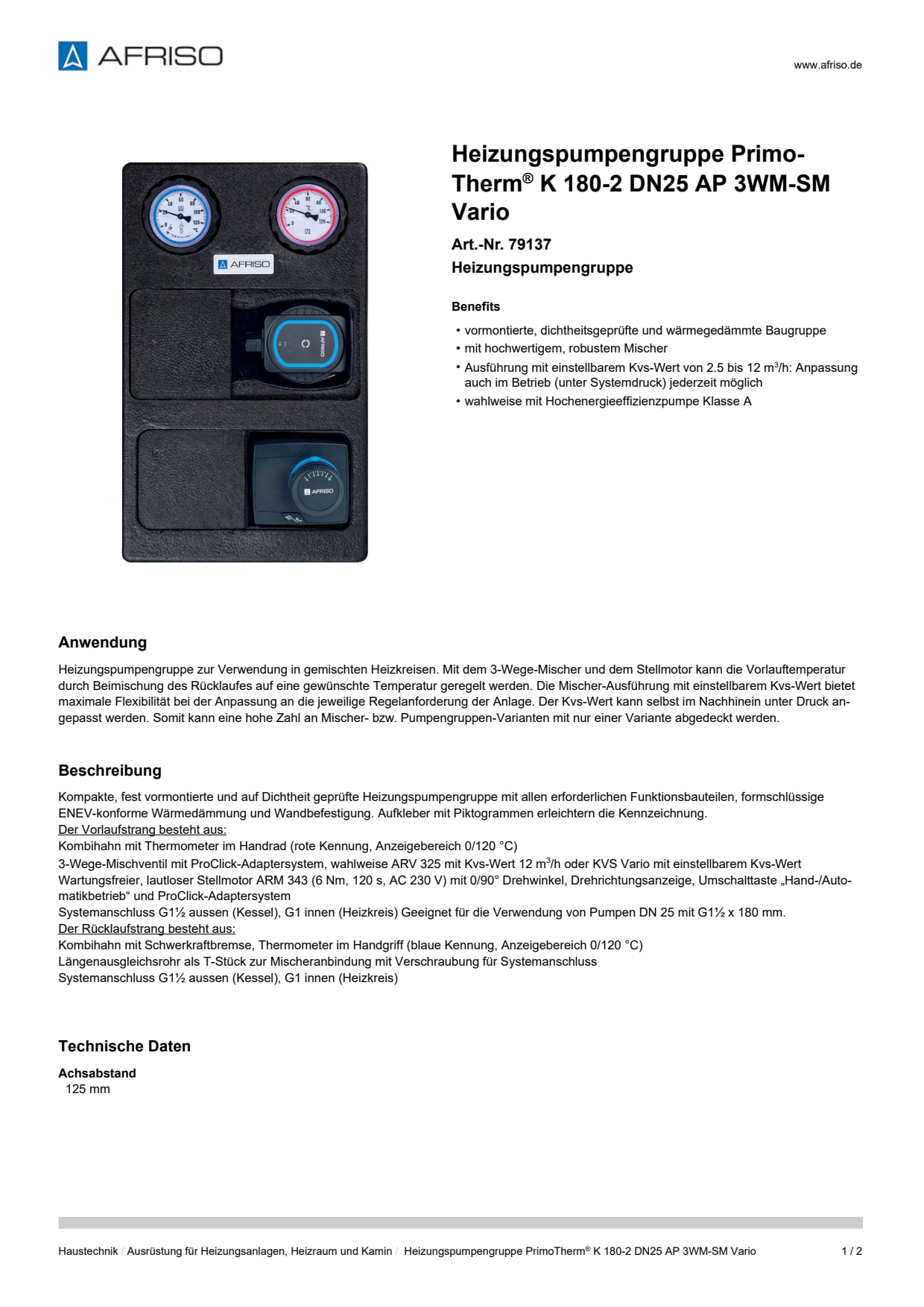 AFRISO_DATENBLATT_HEIZUNGSPUMPENGRUPPE_PRIMOTHERM-K-180-2-DN25-AP-3WM-SM-VARIO_79137_DEU_CHE.PDF