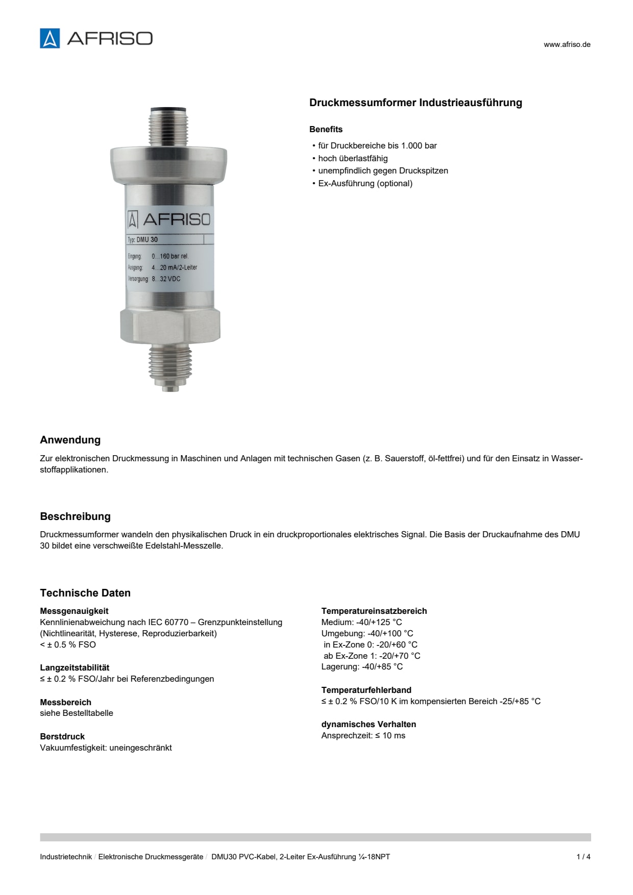 AFRISO_DATENBLATT_DRUCKMESSUMFORMER-INDUSTRIEAUSFUEHRUNG_DMU30-PVC-KABEL--2-LEITER-EX-AUSFUEHRUNG-1-4-18NPT_P62569_DEU_DEU.PDF