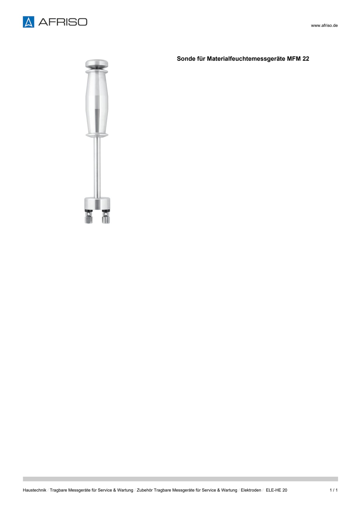 AFRISO_DATENBLATT_SONDE-FUER-MATERIALFEUCHTEMESSGERAETE-MFM-22_ELE-HE-20_P2938_DEU_CHE.PDF