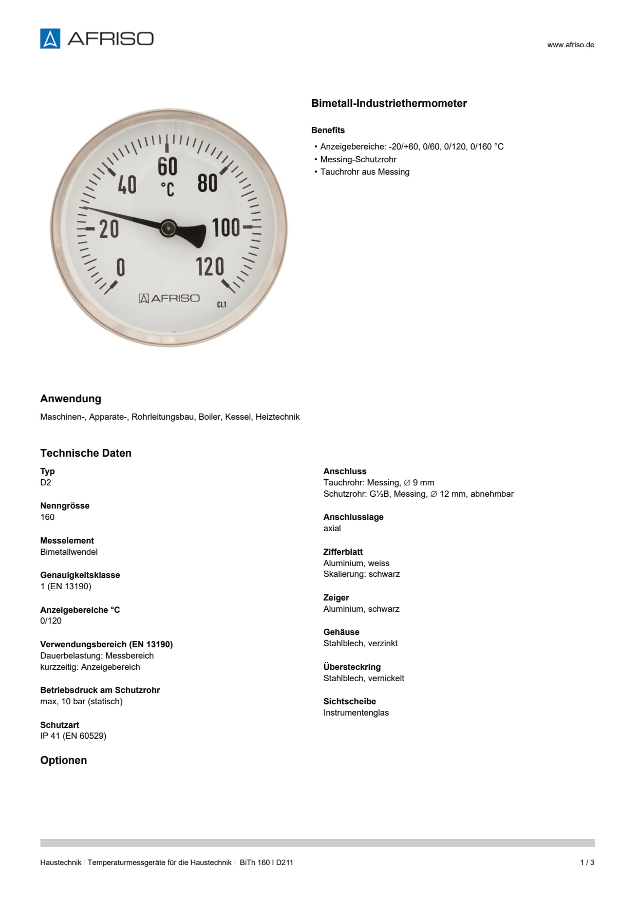 AFRISO_DATENBLATT_BIMETALL-INDUSTRIETHERMOMETER_BITH-160-I-D211_P11842_DEU_CHE.PDF