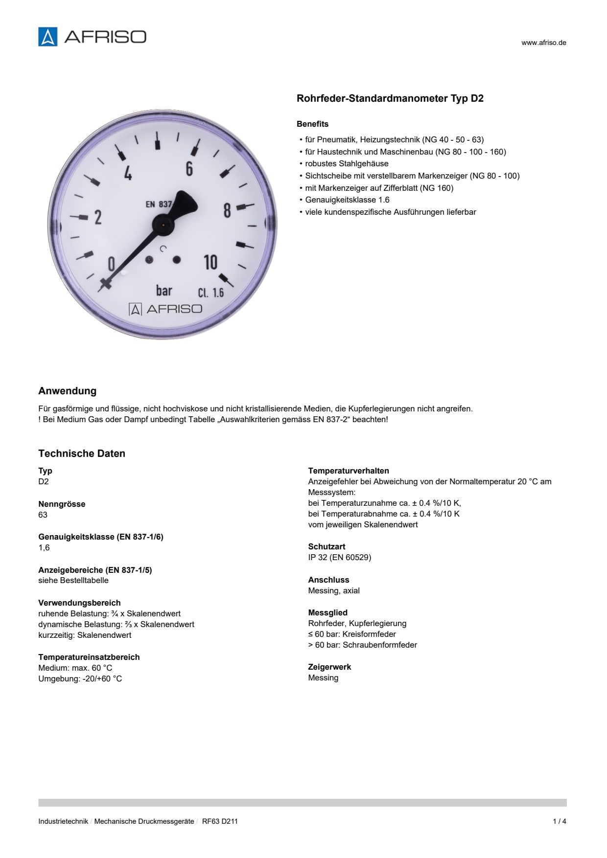 AFRISO_DATENBLATT_ROHRFEDER-STANDARDMANOMETER-TYP-D2_RF63-D211_P21116_DEU_CHE.PDF