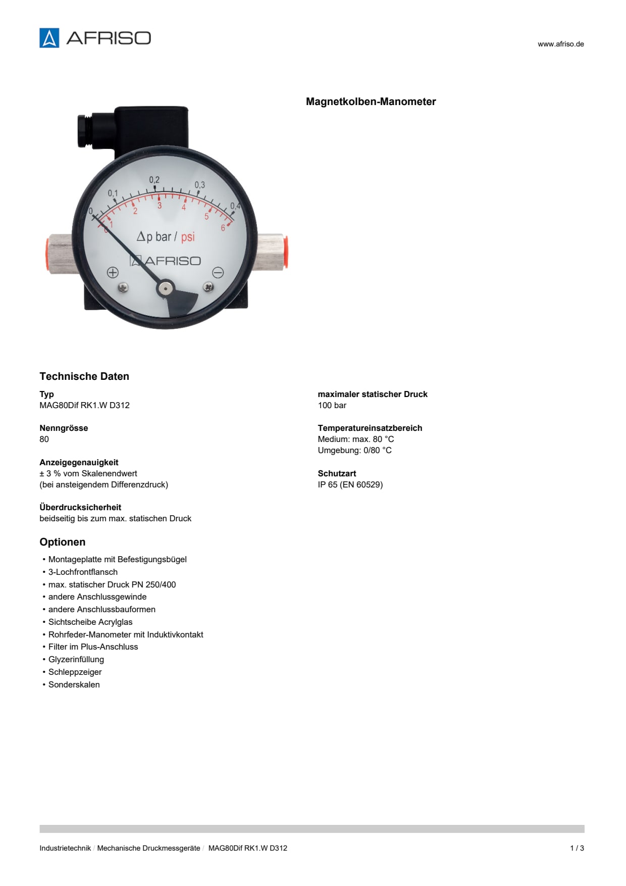 AFRISO_DATENBLATT_MAGNETKOLBEN-MANOMETER_MAG80DIF-RK1-W-D312_P24952_DEU_CHE.PDF
