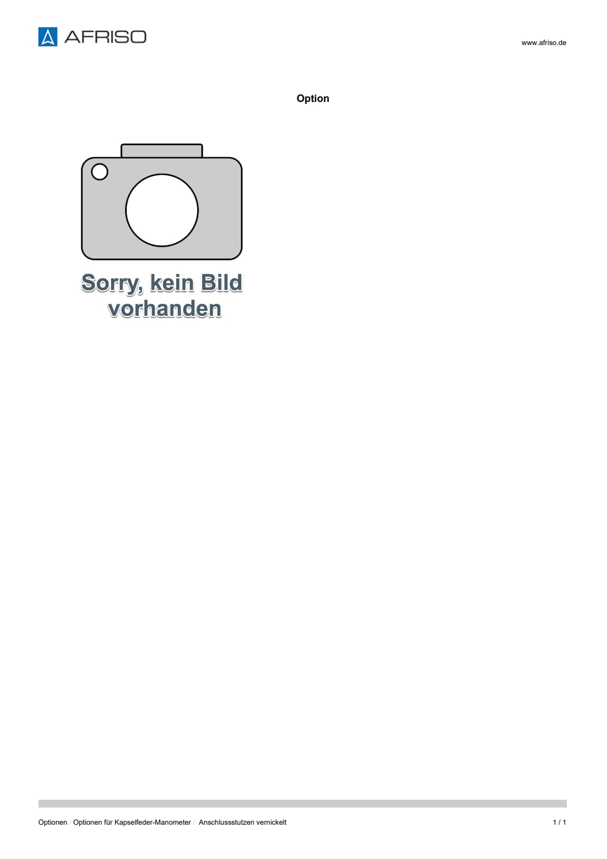 AFRISO_DATENBLATT_OPTION_ANSCHLUSSSTUTZEN-VERNICKELT_P26796_DEU_CHE.PDF