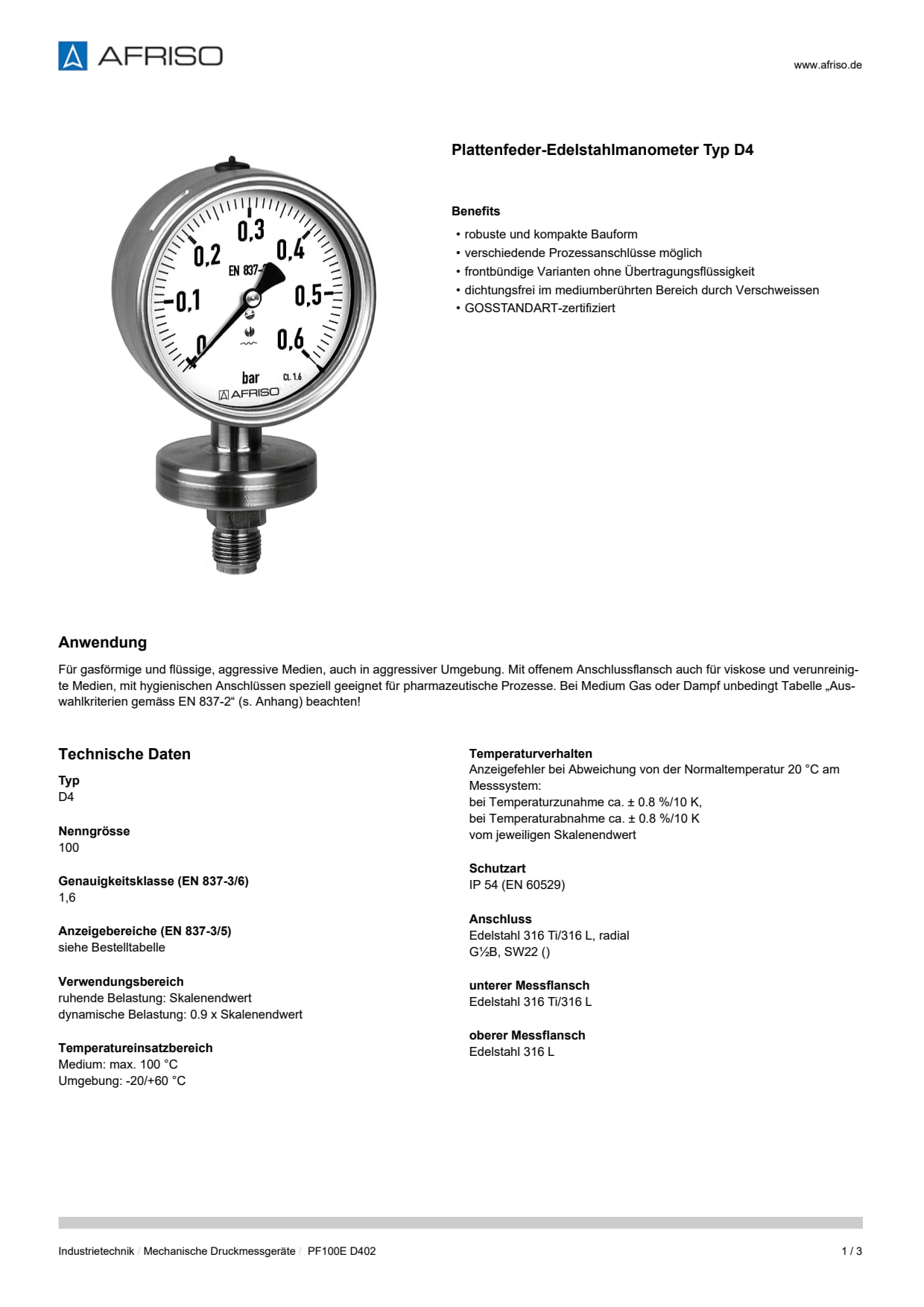 AFRISO_DATENBLATT_PLATTENFEDER-EDELSTAHLMANOMETER-TYP-D4_PF100E-D402_P25511_DEU_CHE.PDF